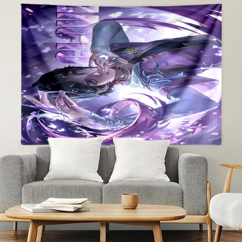 VALORANT Tapestry, Wall Hanging Tapestry, Pattern Tapestry for Dorm Bedroom Living Room Wall Art Photography Backdrop
