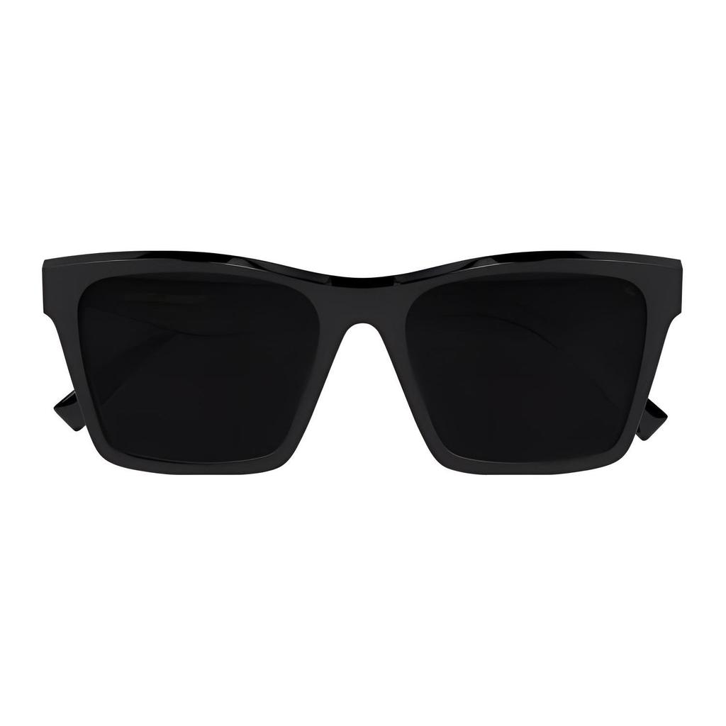 Saint Laurent Logo Irregular Shape Sunglasses Unisex Sunglasses Black SLM104F002