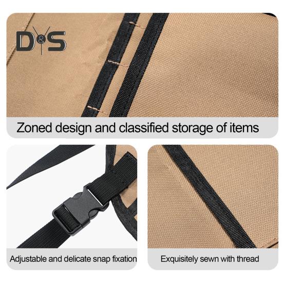 Șorț pentru scule de grădinărit, șorț de lucru din pânză Oxford 600D, rezistent, cu 14 buzunare, organizator impermeabil pentru amenajarea peisagistică