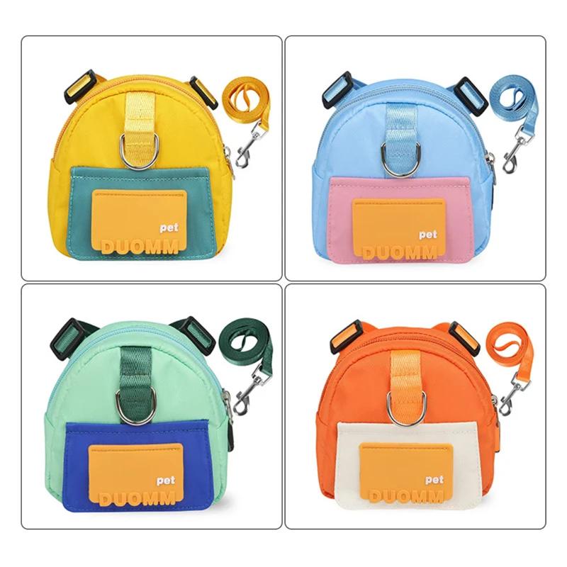 Praktisk förvaringsväska för husdjursgodis Stor kapacitet Multifunktion Hundryggsäck Justerbar sele Lämplig för Resor Vandring Promenader