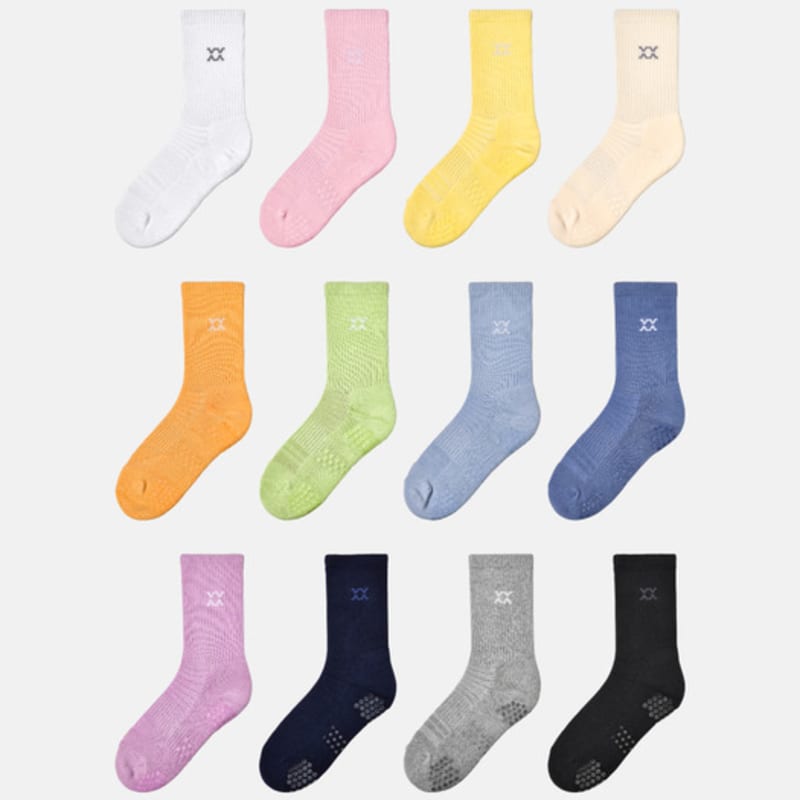 REXY Athletic Non-Slip Double Cushion Crew Socks