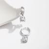 1.0CT D Color Moissanite Hoop Earrings Lab Created Diamond For Women 925 Sterling Silver Wedding Fine Jewelry Gift