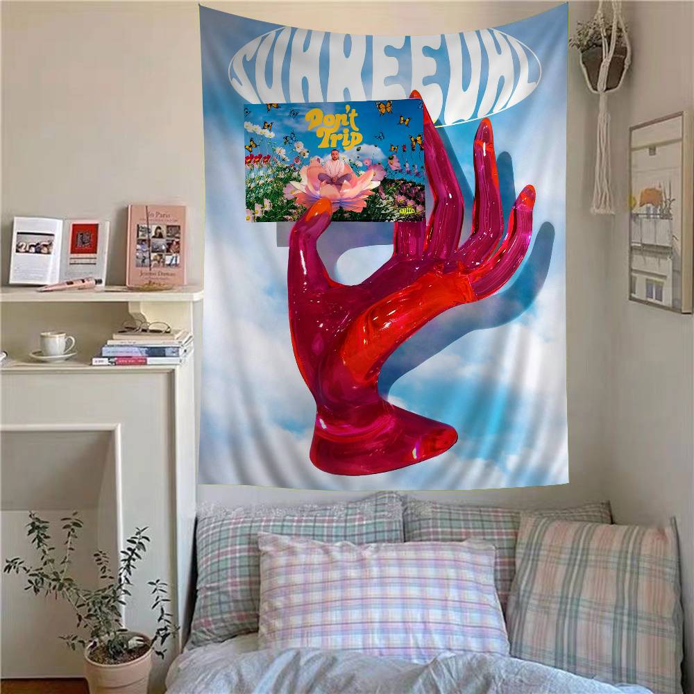 Singer MMac Circles Miller Colorful Tapestry Wall Hanging Hippie Flower Wall Carpets Dorm Decor Japanese Tapestry