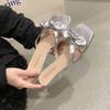 Klapki damskie 2025 lato nowe obuwie zewnętrzne nowe koreańskie sandały francuski chiński styl styl narodowy temperament nadmorskie buty plażowe