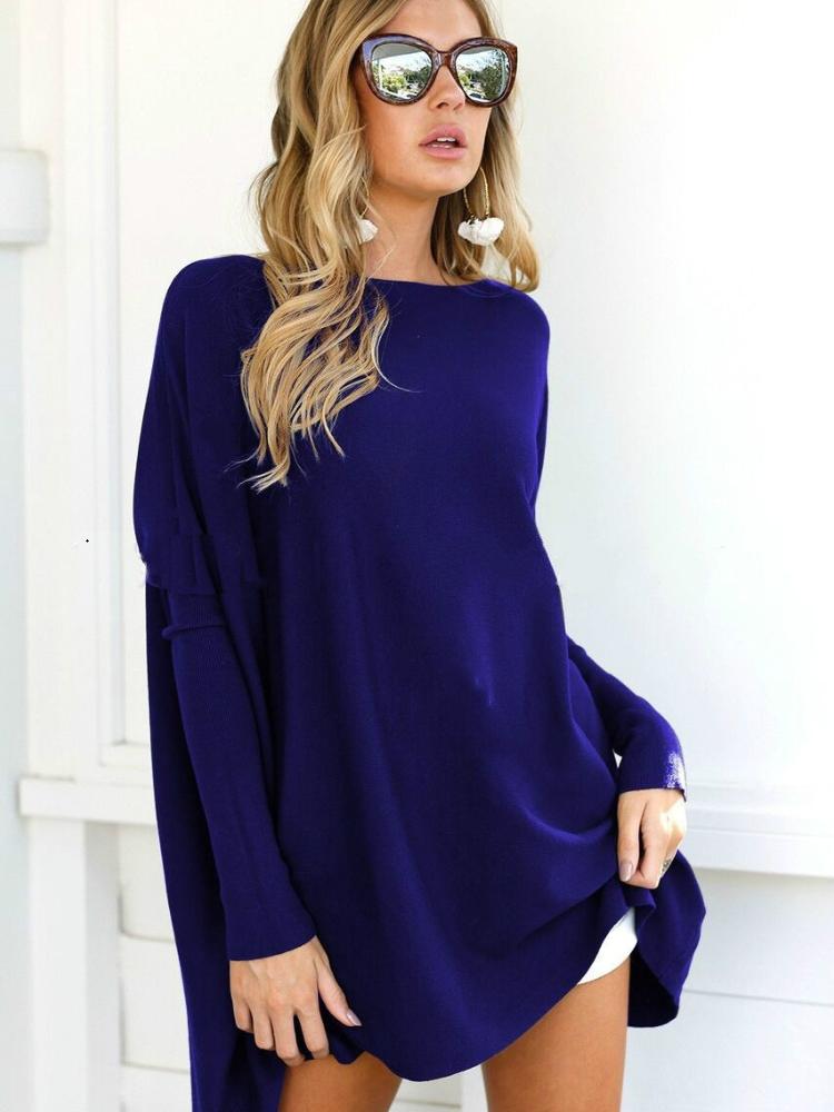 

Осенне-зимняя пушистая женская футболка ручной работы 3XL синий