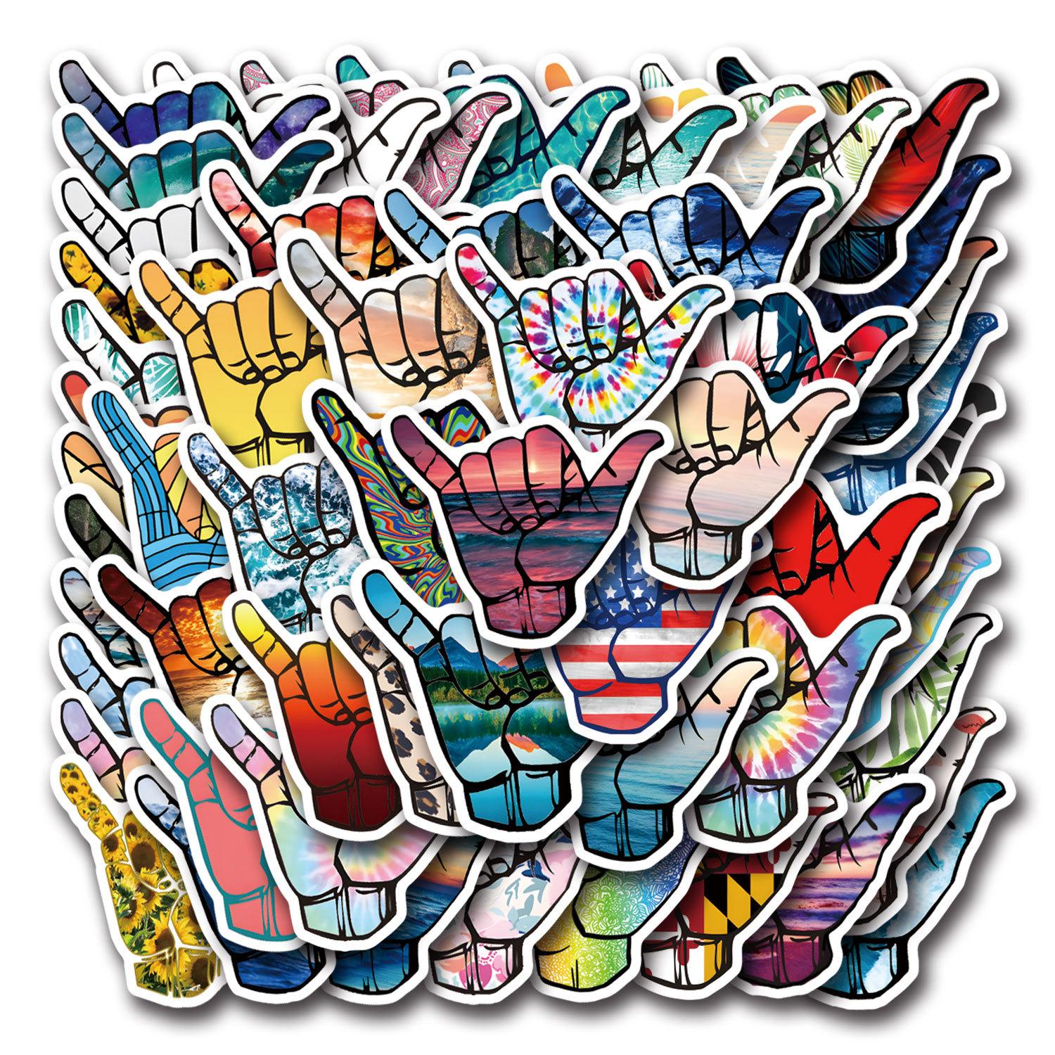

55 New Shaka Graffiti Stickers Decorate Laptop Suitcase Mobile Phone DIY Stickers