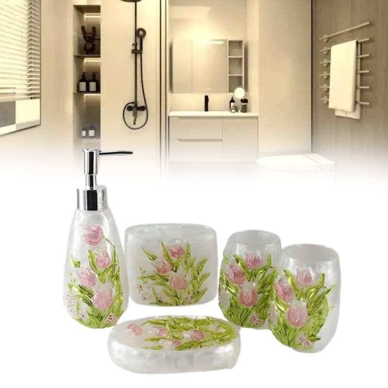 Flower Bathroom Patterned Lotion Storage Bottle Hand Sanitizer Bottles Gift