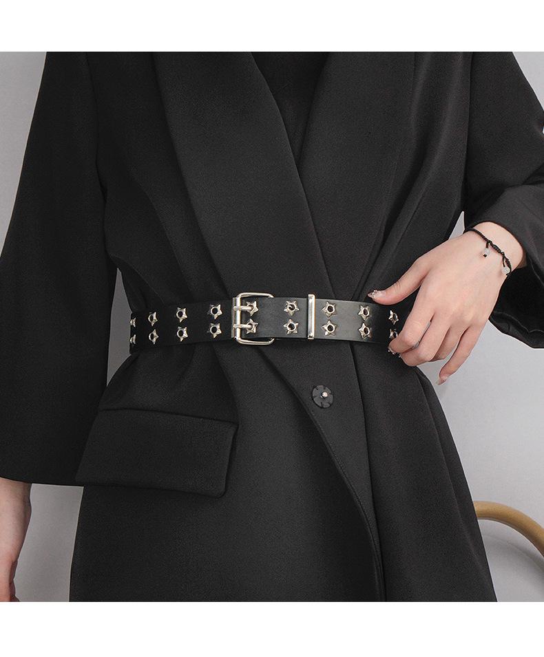 Ceinture rétro punk hip-hop pour femme – Accessoire étudiant de style européen et américain