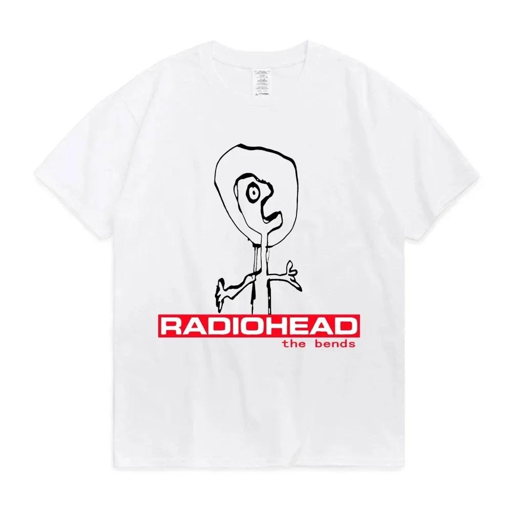 Radiohead The Bends Graphic T-shirt 90's Retro Punk Hip Hop Short Sleeve T-shirt Cotton Comfortable Stylish Men's T-shirt