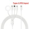 Cabo de Carregamento USB/Type-C PD 4 em 1 - iPhone 14, Android, Apple Watch 1-9 Ultra SE, Carregador Magnético