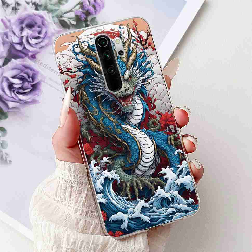 For Xiaomi Redmi Note 8 Pro 6.53" Case Luxury Flower Bow Soft Silicone TPU Cover For Redmi Note8 Pro note 8pro Shockproof Shell