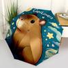 Capybara Themed Travel Umbrella-8 Ribs Automatic Opening and Closing, Portable Folding Design, Compact and Stylish Umbrella Suitable for Out