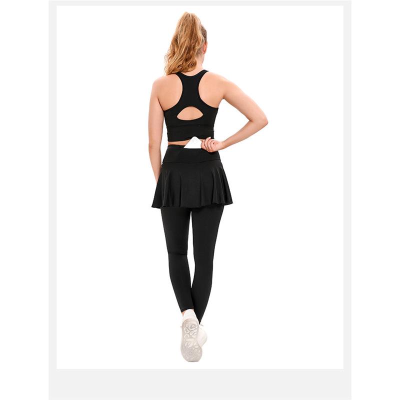 

Женский быстросохнущий комплект для йоги и бега 2025: Весенне-летний жилет и брюки-акула L