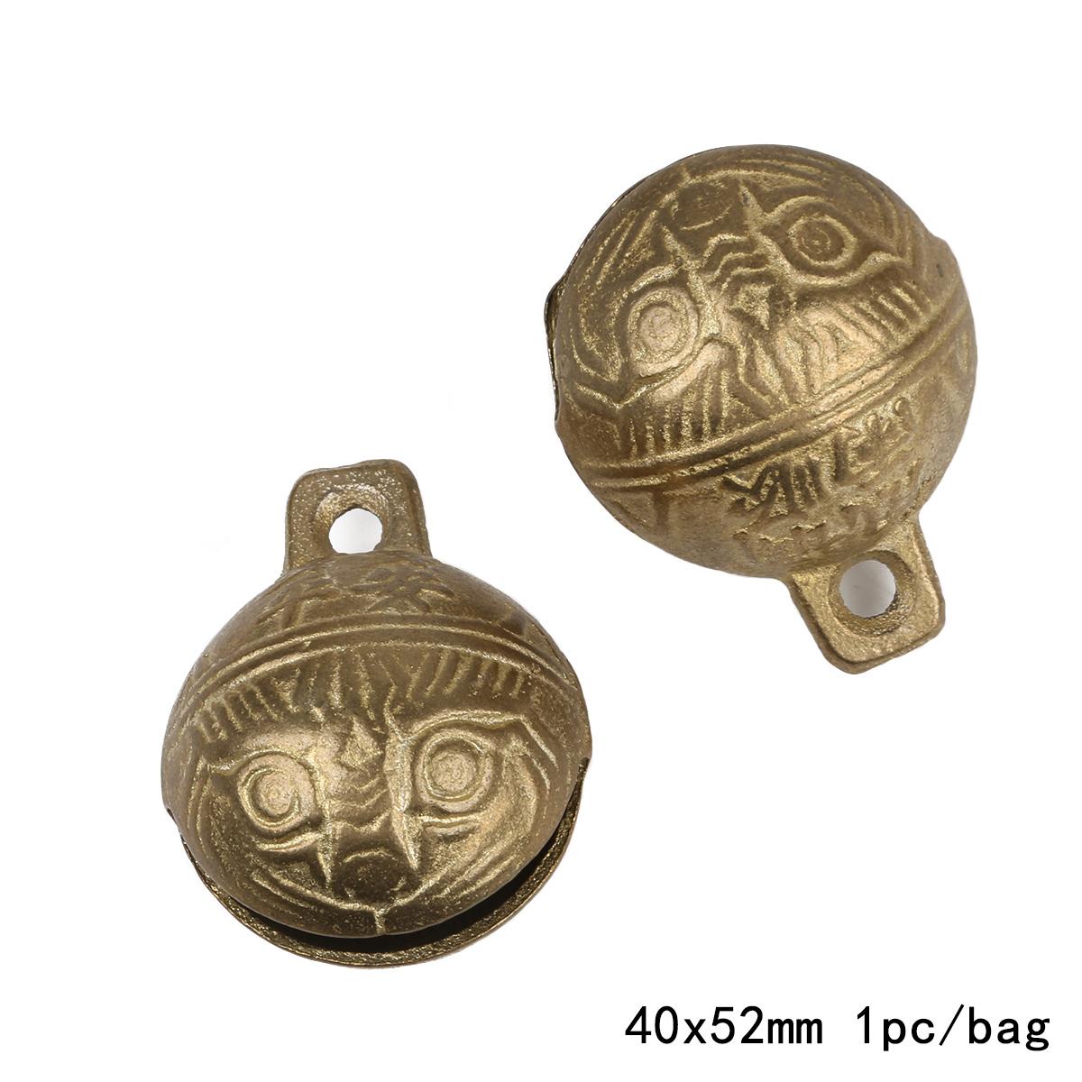 

1-15 шт. латунный материал китайский колокольчик удачи подвеска для браслета ножной браслет изготовление кулона для домашнего животного 40x52mm 1pc