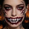 Fake Halloween Tattoo Sticker Scary Bloodiness Temporary Scar Stickers  Haunted House