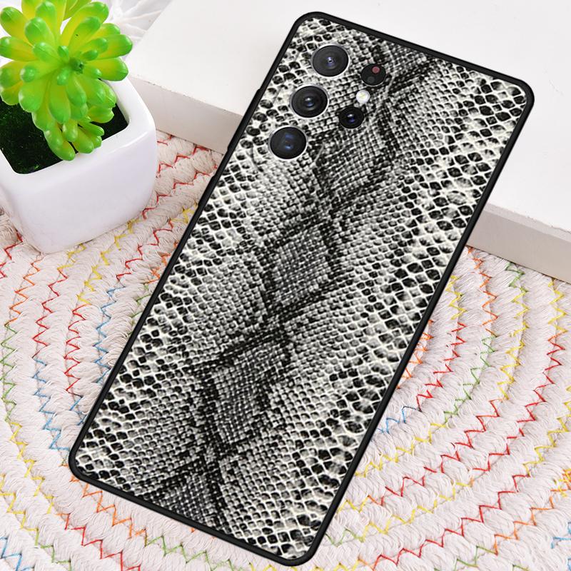 Snake skin texture soft TPU Phone Case For Samsung Galaxy note 10 pro S26 S25 S24 S23 S22 Ultra Plus S21 FE S20 Shockproof Cover