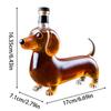 Whiskey Glass Bottle Dachshund Dog Shape Empty Liquor Bottle Decorative Decanter Animal Statue Wine Container For Birthday Party