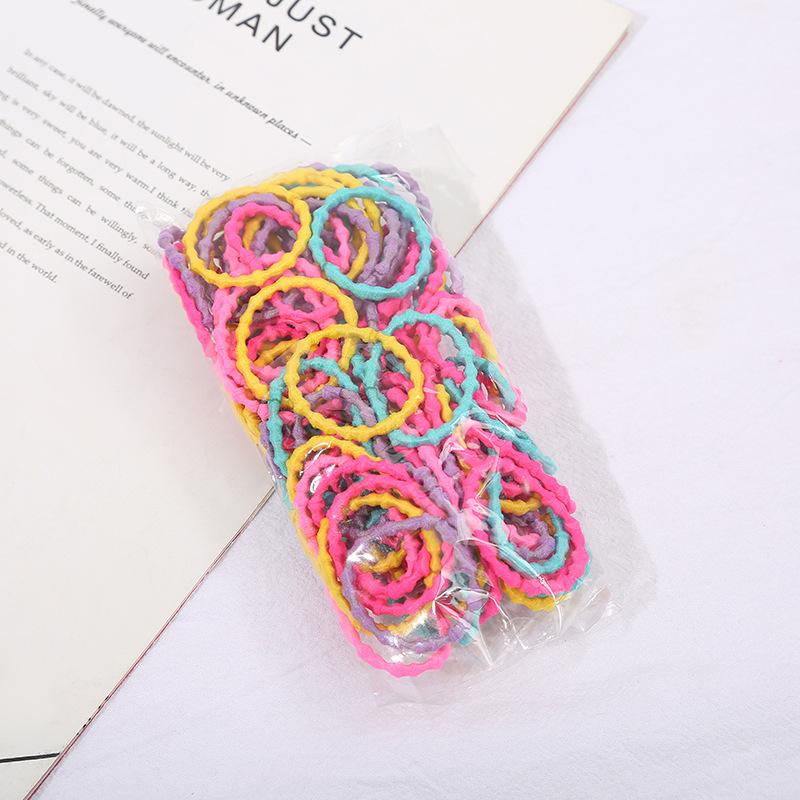 

Детские бесшовные цветные резинки для волос с бамбуковым узором, не запутывающиеся аксессуары для волос и головные уборы 100pc