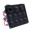 5 Gang 8 Gang Button Rocker Toggle Switch Panel Usb Control For Car Truck Marine Boat RV ATV UTV Camper Caravan Circuit Breaker