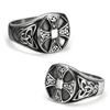 Viking Retro Art Stainless Steel Cross Ring for Men Unique Band Durable Fashion Jewelry