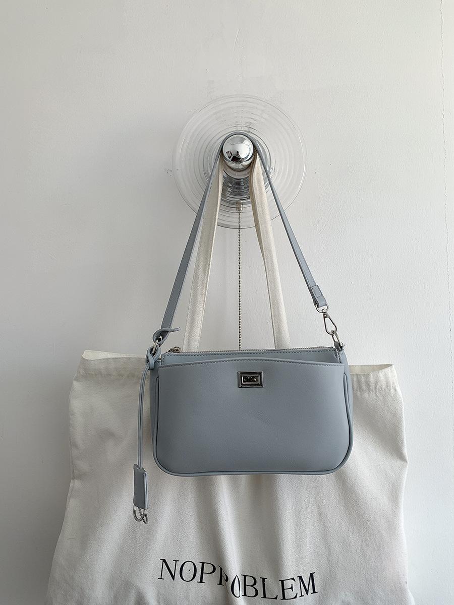 

Portable shoulder bag women s new simple niche underarm bag women s style small square bag синий