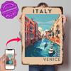 Italy Venice Travel Personalized D Textured Metal Poster Wall Art Tinplate Sign for Modern Home Decoration Ornaments Decor Room