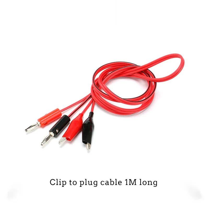 4mm Banana Plug To Alligator Clip Wire Power Test Lead Alligator Clip 2 Plug To 2 Clip Red and Black Wire 1 Meter
