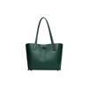 Willow 34 Solid Color Turnlock Magnetic Closure Polished Pebble Leather Tote Bag Women Tote Forest-Green C0689-V5FOR