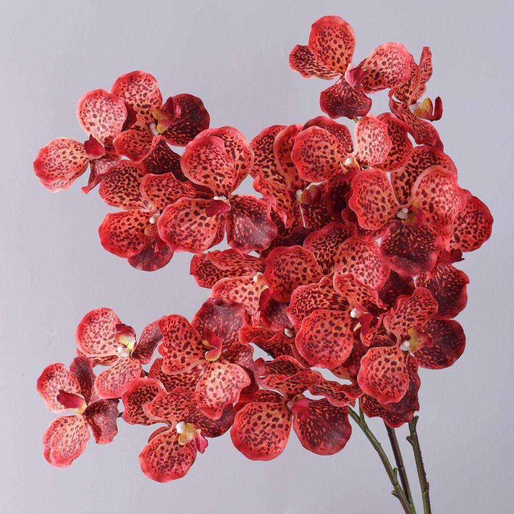 80 CM Length Artificial Orchid Flowers Moisturizing Latex Real Touch Orchids Home Decoration