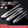 Stainless Steel Multi-Purpose Tongs: Perfect for Ice, Food, Bread, Fruits, Grilled Sausage, and Lemon