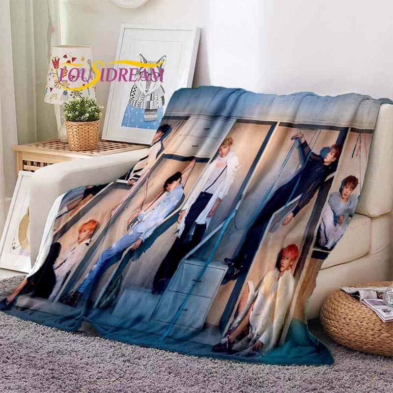 Newest Kpop Bangtan Boys Blanket Sofa Bed Blanket Super Soft Warm Blanket Cover Fleece Throw Blanket