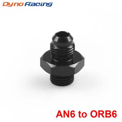 Black ORB-6 O-ring Boss AN6 6AN To AN6 6AN Male Adapter Fitting