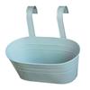 Iron Hanging Flower Pots Balcony Planters Garden Pots Flower Holders Double Hooks Oval Bucket Wall Hanging Decor