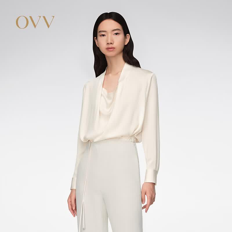 OVV Spring/Summer Women s Japanese Triacetate Long-Sleeve Top M