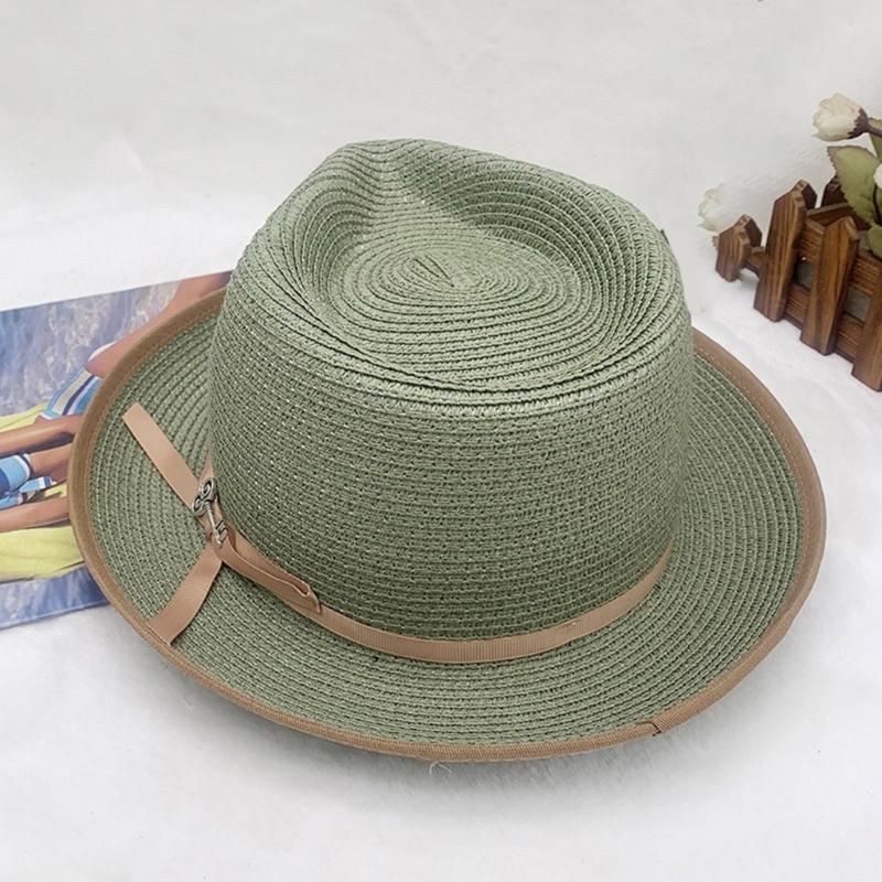Adjustable Breathable Paper Braid Summer Dress Hat With Rolled Brims Bows Detail Colorful Party Hat for Women and Girls