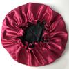 100% Silk Hair Weave Bonnet Satin Designer Bonnets Double Layer Hair Bonnets