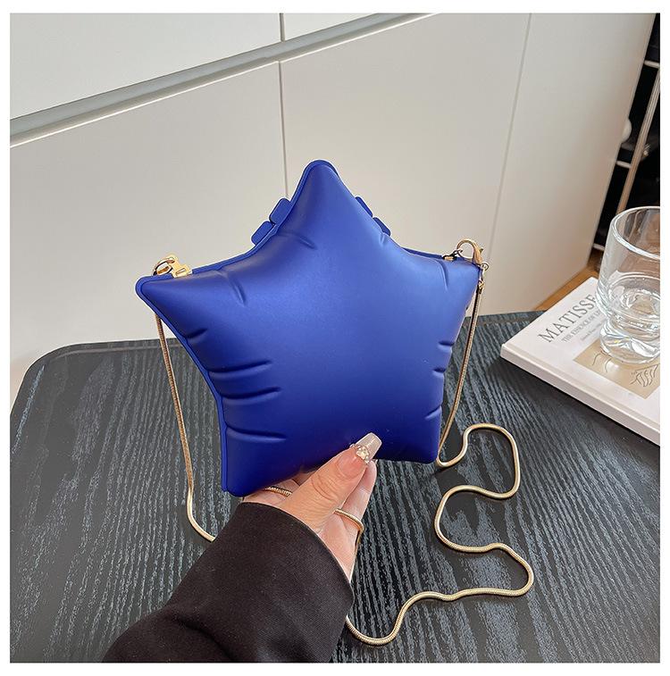 

Нишевая дизайнерская сумка-цепочка новая женская сумка персонализированная сумка через плечо со звездой прозрачная акриловая сумка-мессенджер синий