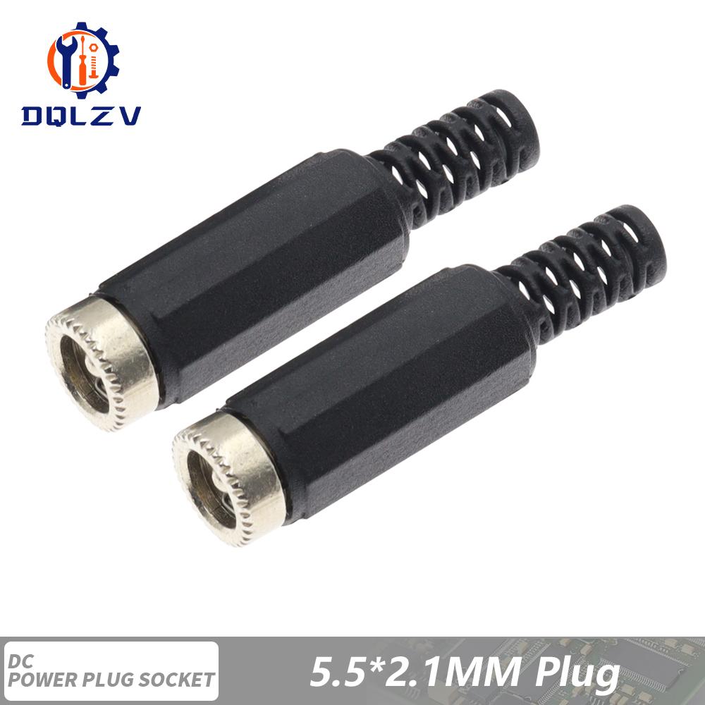 DC Connectors 5.5x2.1mm 3.5x1.3mm DC Power Female Jack Socket Nut Panel Mount DC Power Adapter Connector DC-099/005/022B/25M