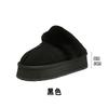 Fur integrated bag head thick sole star drag 0000 winter warm cotton shoes fluffy shoes snow boots half slippers women's outer wear