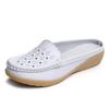 Fashion New Women's Wedge Shoes Female Round Toe Hollow Out Casual Half Slippers Moccasins Leisure Ladies Slip on Sneakers Mules