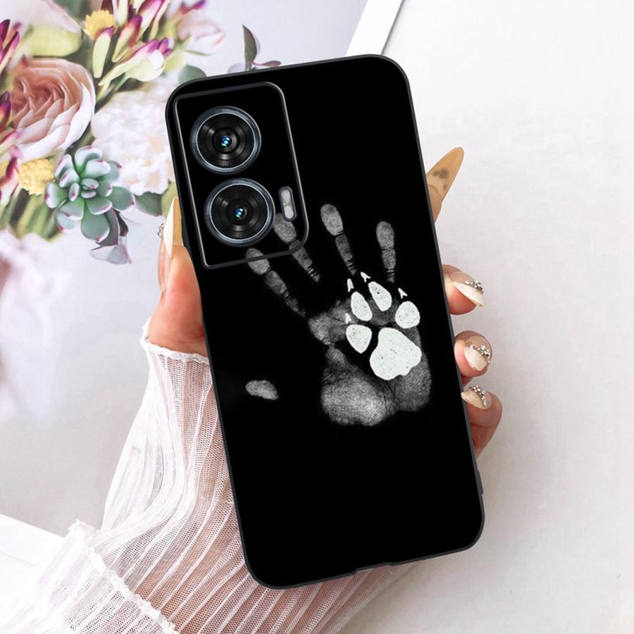 For Motorola Edge 50 Fusion Case XT2429-1 Soft TPU Flower Protective Phone Cases For Motorola G96 motog96 5G Fundas Cover Coque