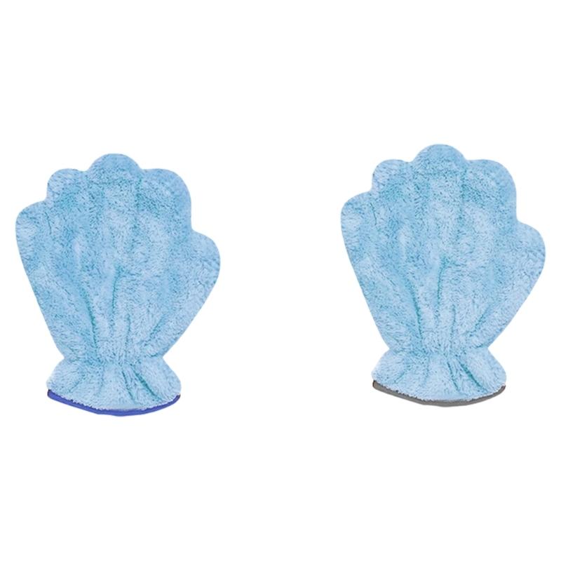 Soft Cloth Pet Gloves Thick Pet Bath Mittens For Effective Water Absorption And Gentle Massage During Bath Time