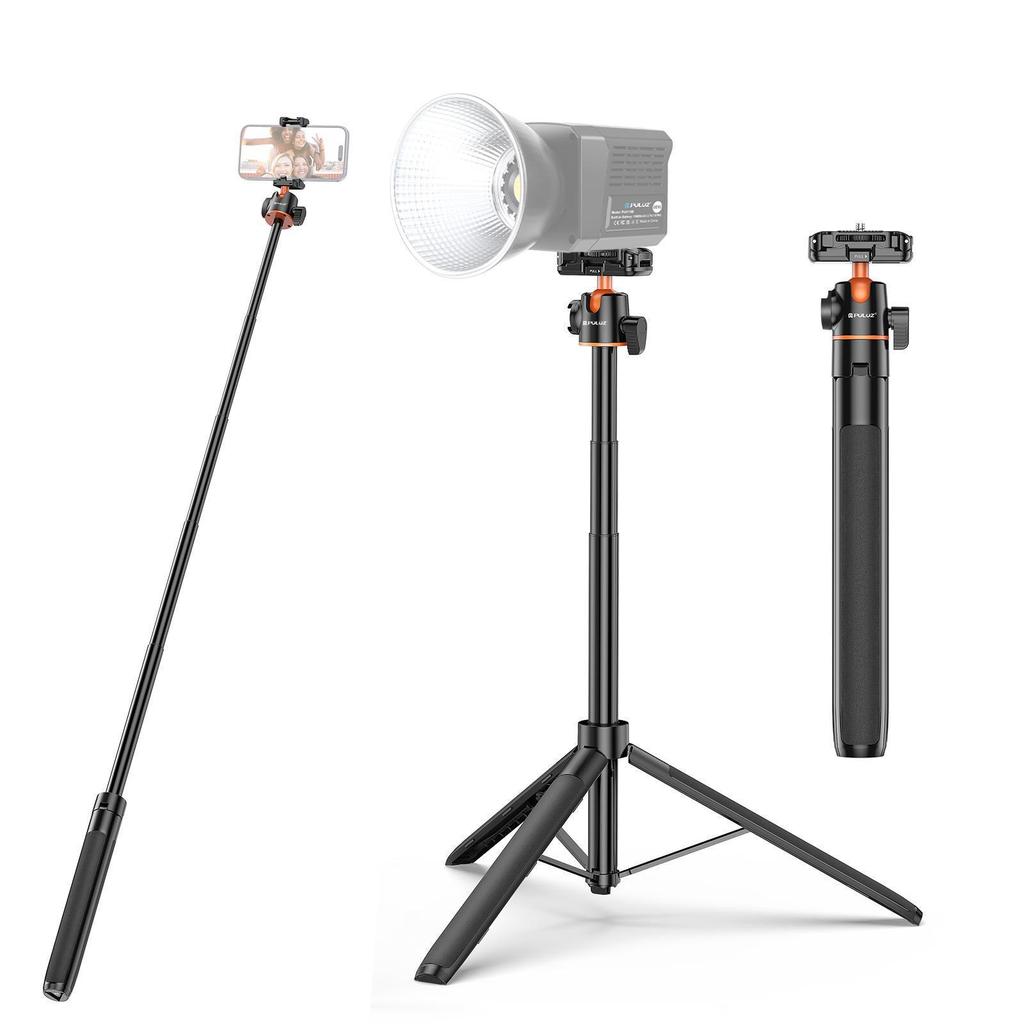 Fat Cow Portable Action Camera Selfie Stick with Tripod & Telescopic Extension for Phones & Mirrorless Cameras