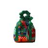 Bow Closure Christmas Gift Bag Velvet Material Portable Design Drawstring Pouches DIY Creative Handbag Style Festival Gift Bag