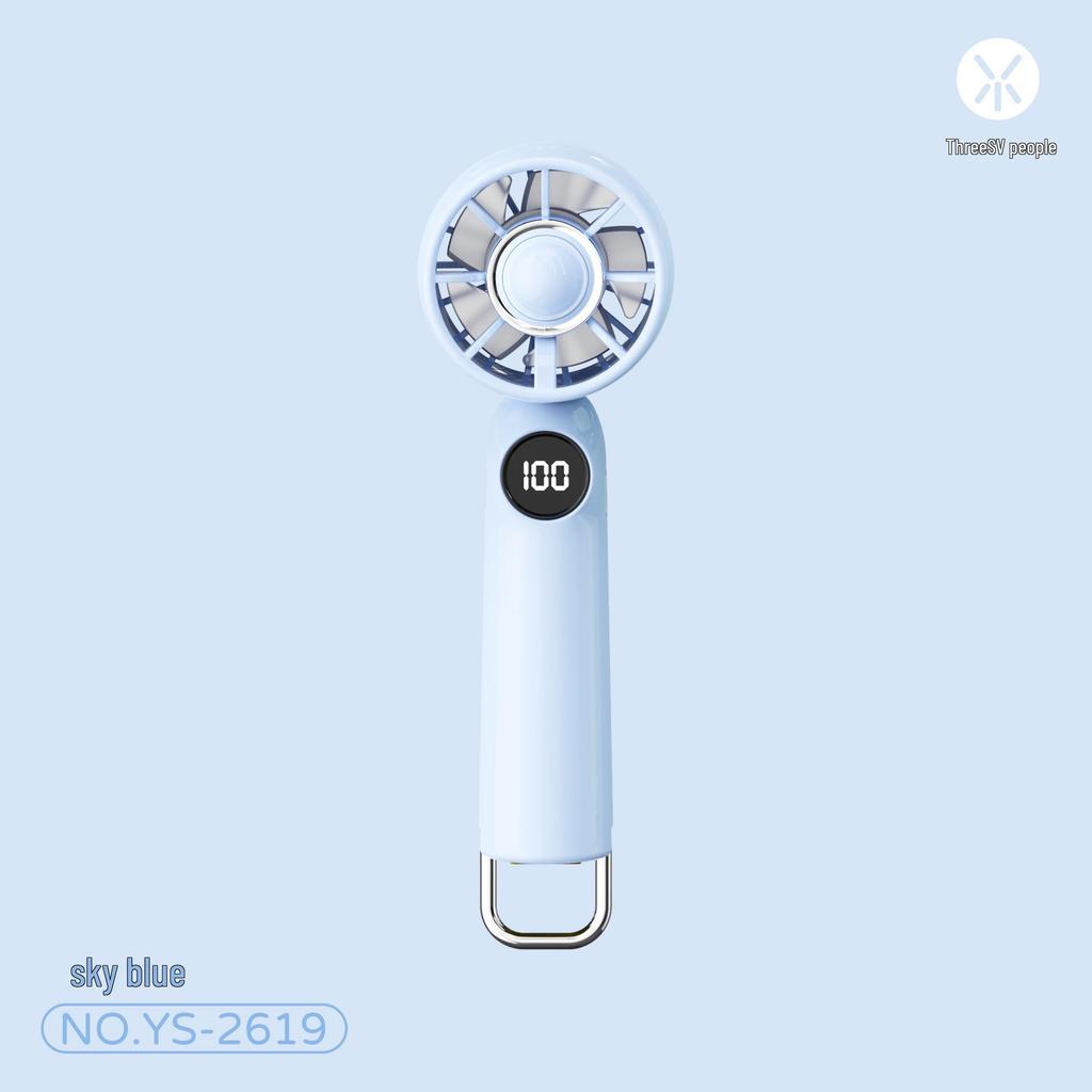 Portable USB Rechargeable Desktop Fan - Compact, Strong Wind, Handheld Design for Students