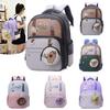 Childrens Oxford Fabric Backpack With Cartoon Capybara Printed For School Use