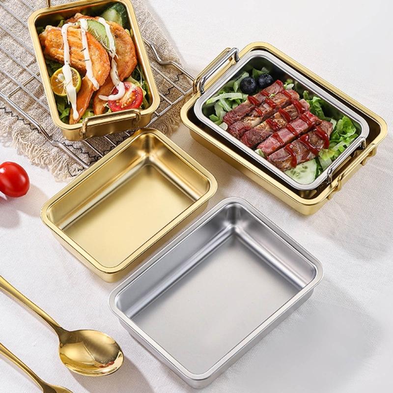 Practical Rectangular Cake Tins Efficient Stainless Steel Oven Tray For Roasting Baking Healthy And Rusts Resistant