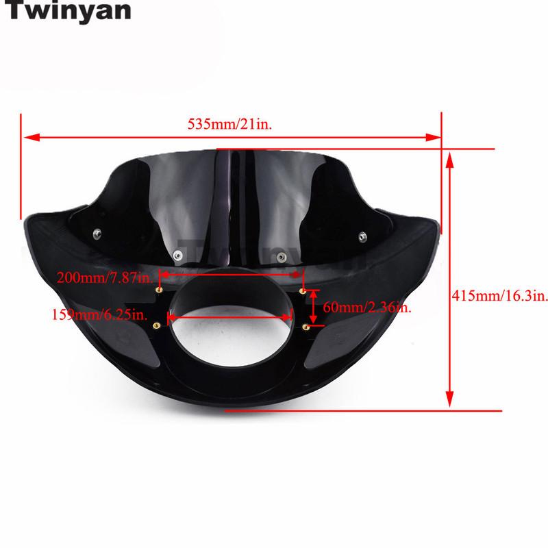 Motorcycle 5 3/4" Headlight Fairing Mask Front Light Head Lamp Cowl For Harley Sportster XL 883 1200 Touring Street Bob Dyna