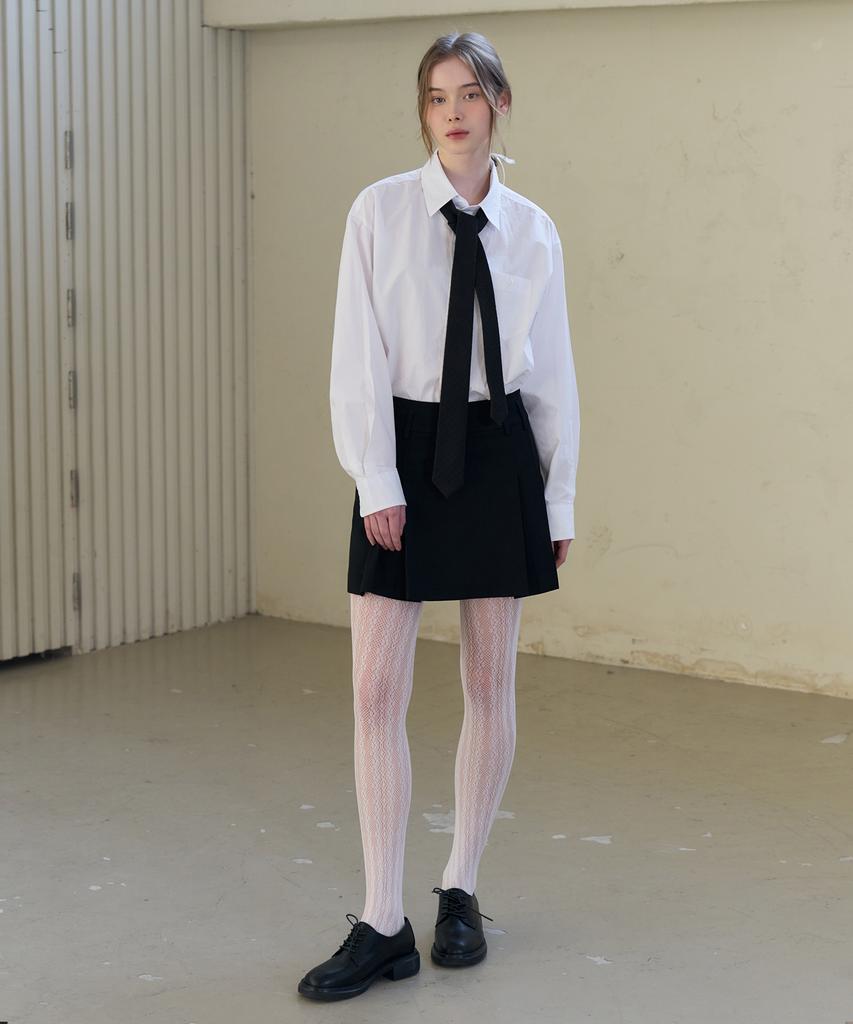 Deuloupisumeon Silket Cotton Tie Shirt [White]