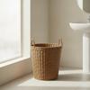Laundry Hamper Rattan-Look Basket Ventilated for Bedroom